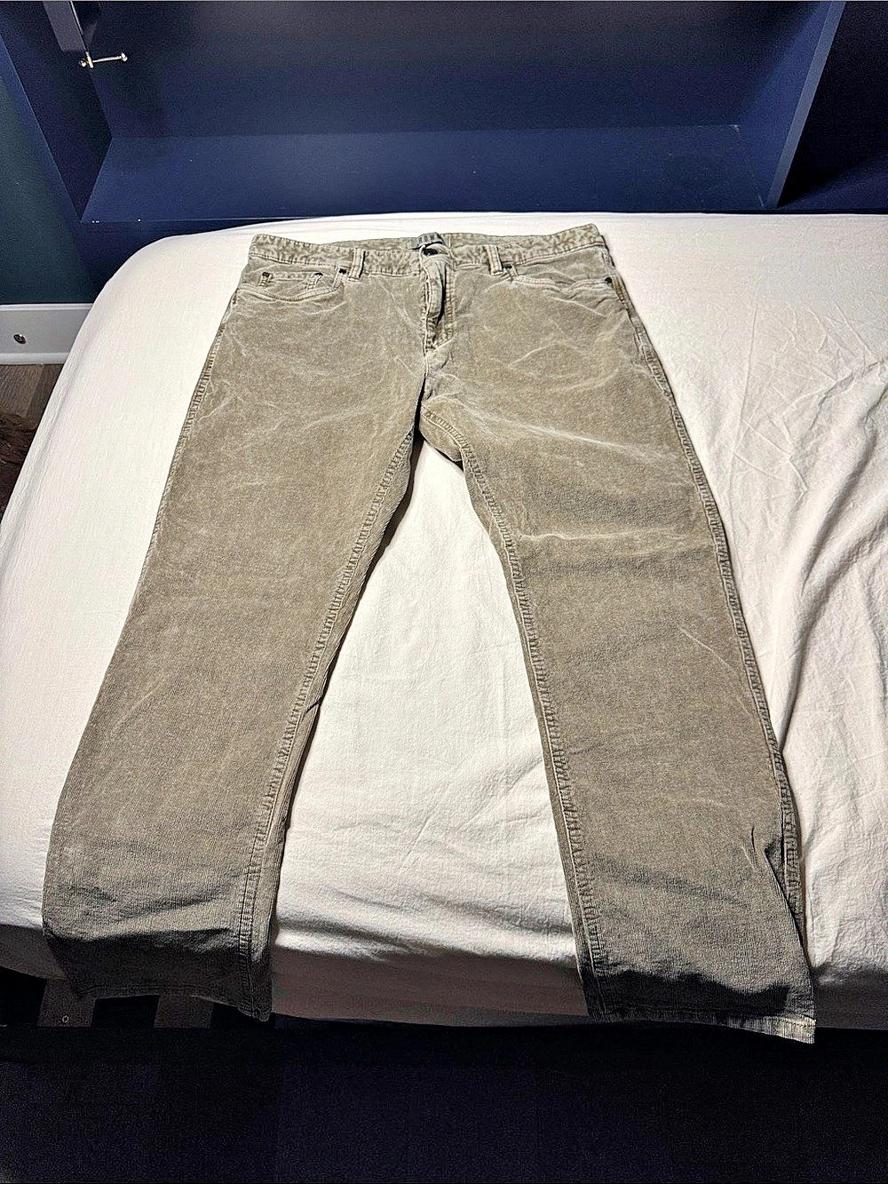 ROWM Men's Corduroy Jeans Gray Waist 36x30